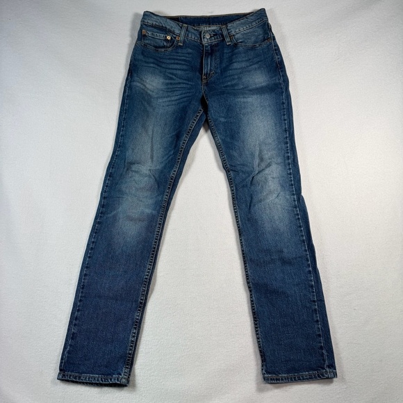 Levis Jeans Mens 31 Blue 511 Straight Mid Rise Medium Wash Stretch - Picture 1 of 12